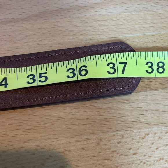 Women’s Leather Ring Buckle Floral Embossed Western Turquoise Belt Size Small - Picture 7 of 7